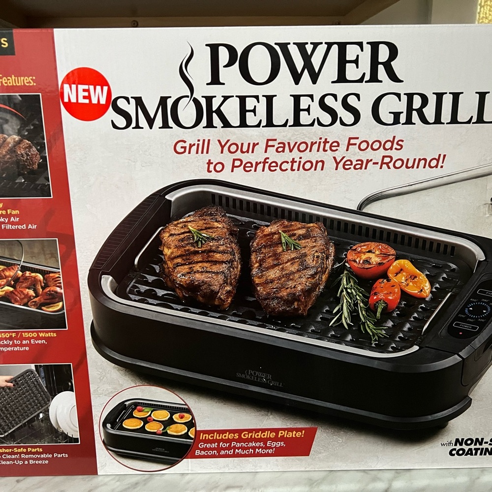 As Seen On TV Power Smokeless Grill - Black
